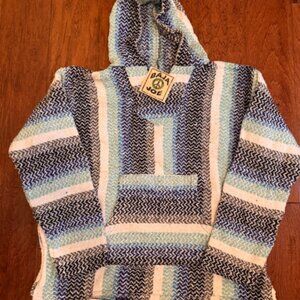 Baja Joe Pullover New in Blue, Black and Grey